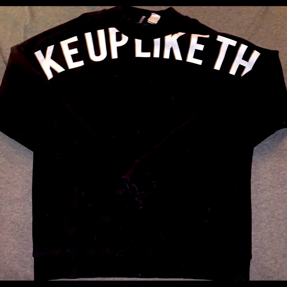 ‘Woke Up Like This’ Black/ White Crewneck